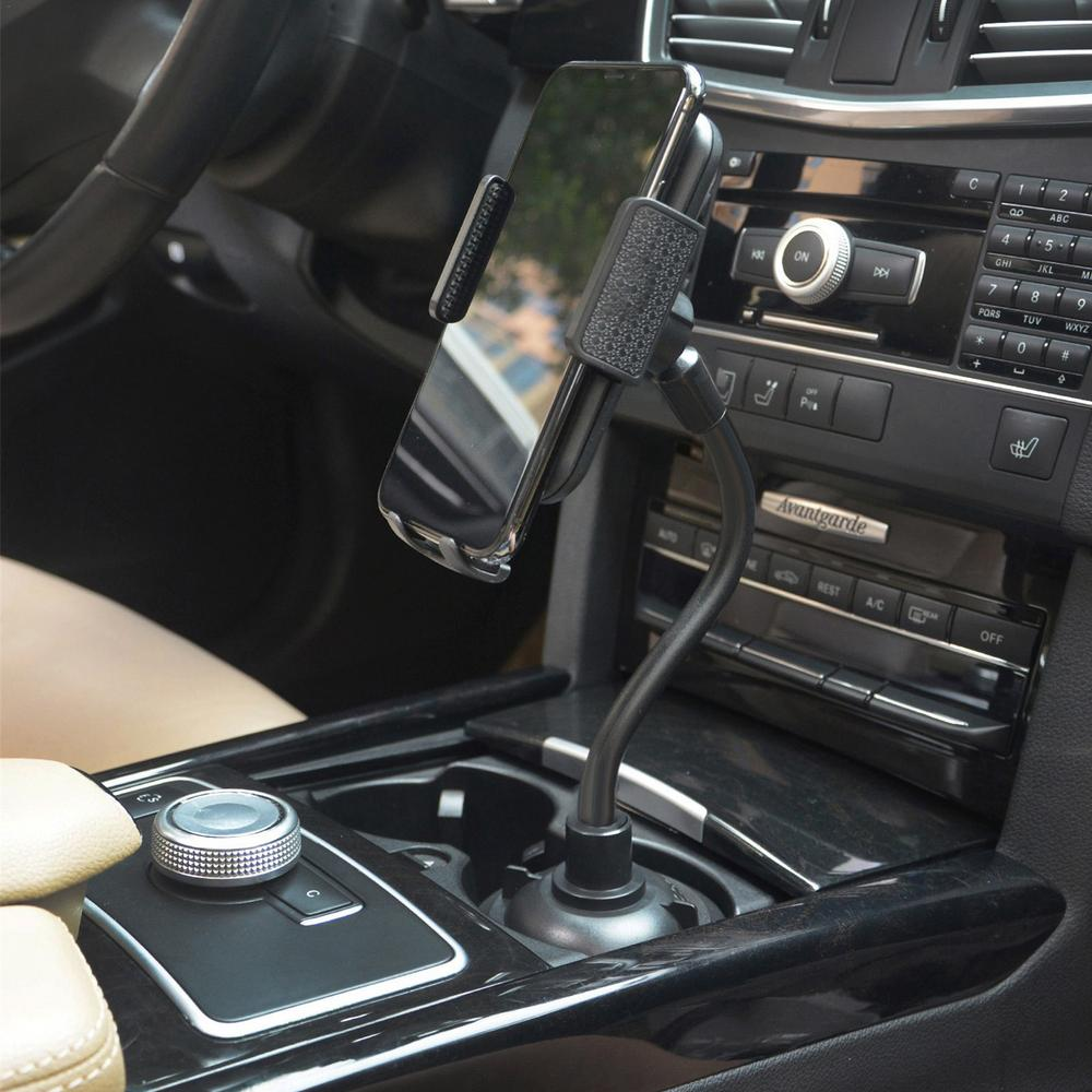 Adjustable Gooseneck Cup Car Phone Holder for Car – Quick Swivel & Stable Cradle Mount