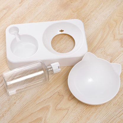 Dog Cat Feeding Double Bowl