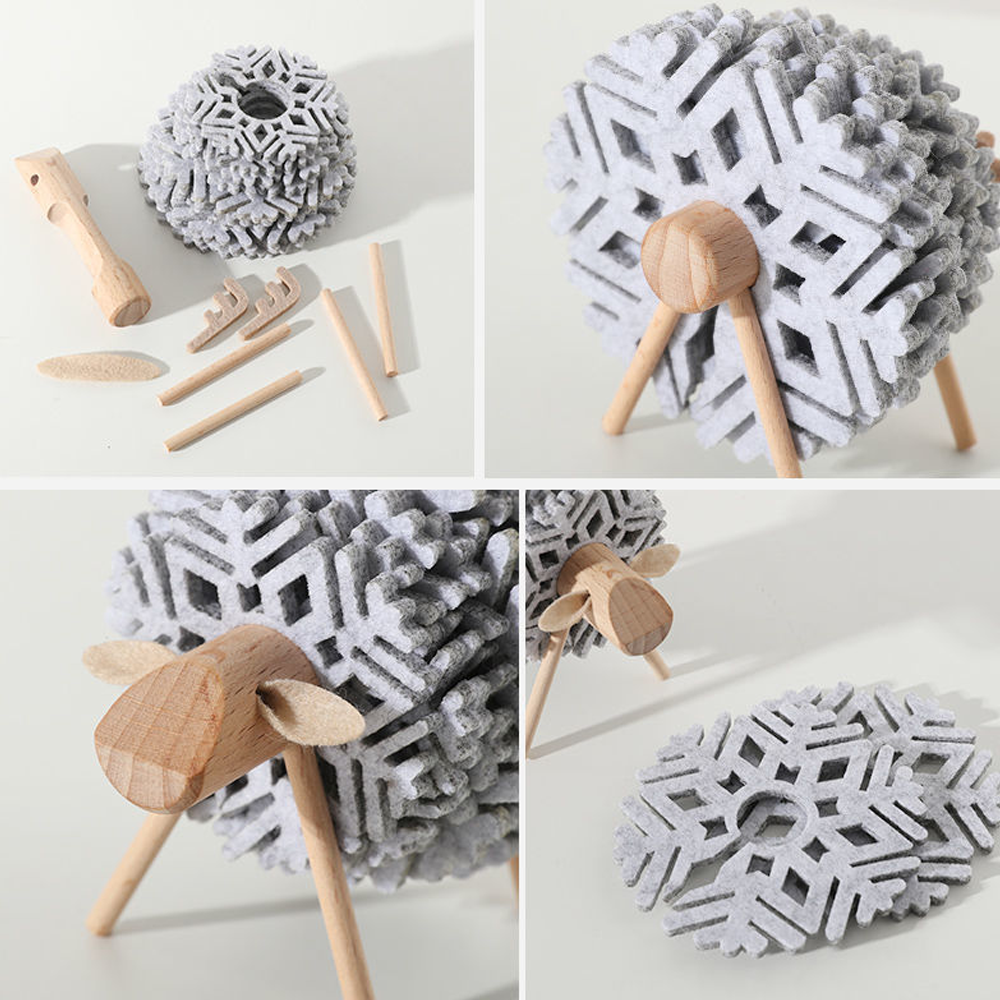 Sheep Shaped Felt Coasters