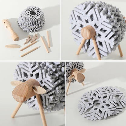 Sheep Shaped Felt Coasters