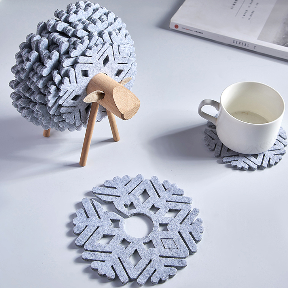 Sheep Shaped Felt Coasters
