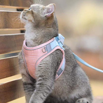 Luminous Escape-Proof Cat Vest Harness and Leash Set – Glow in the Dark, Comfortable & Safe for Cats