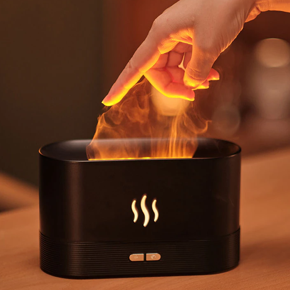 Flame Mist Humidifier | Realistic Firelight Aromatherapy Diffuser for Cozy & Relaxing Spaces