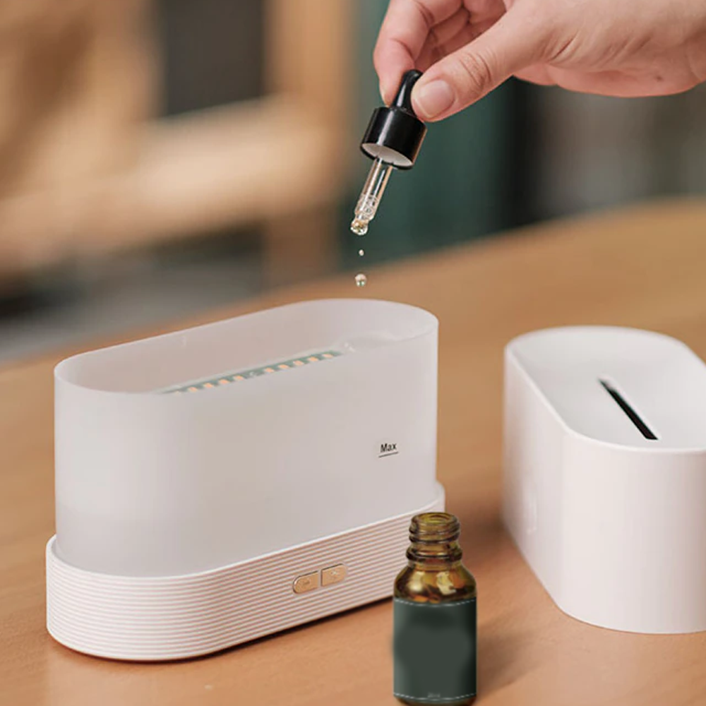 Flame Mist Humidifier | Realistic Firelight Aromatherapy Diffuser for Cozy & Relaxing Spaces