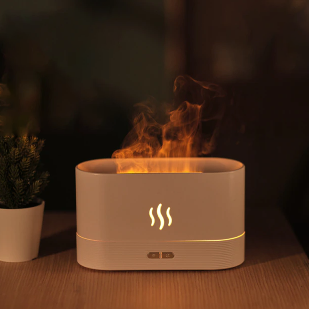 Flame Mist Humidifier | Realistic Firelight Aromatherapy Diffuser for Cozy & Relaxing Spaces