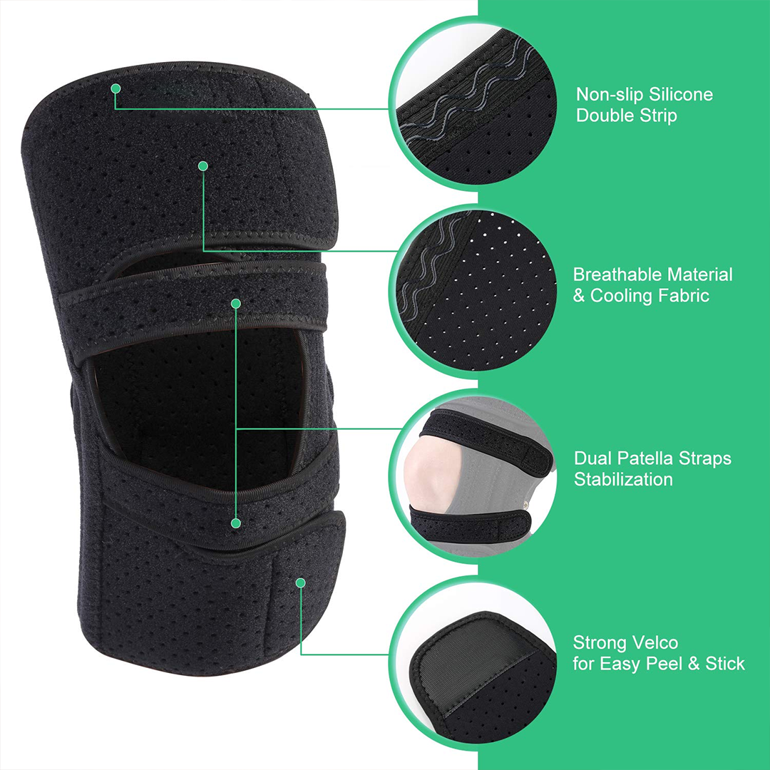 Power Knee Stabilizer Pads for Pain Relief & Everyday Knee Support