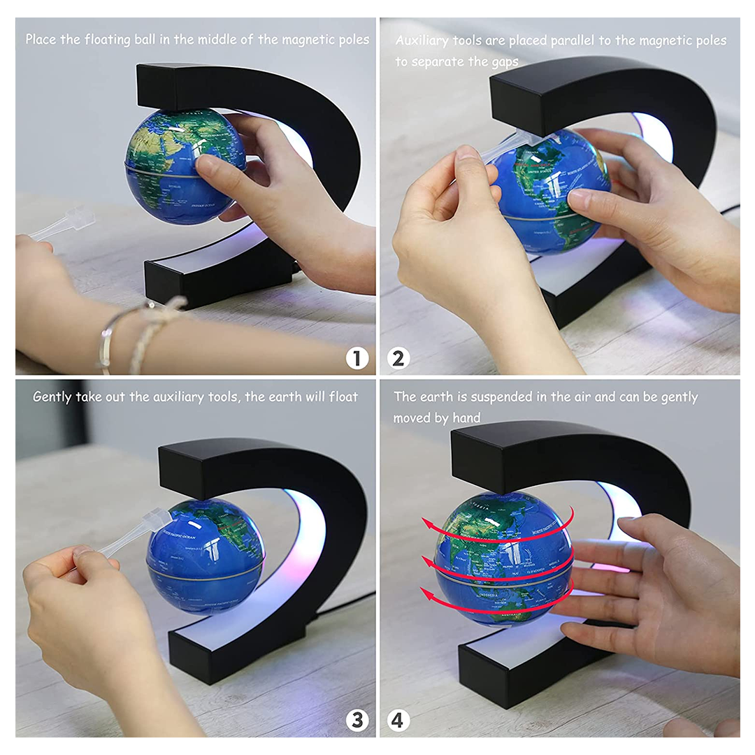 LED Floating Globe Lamp -Levitating Earth Light | Perfect Gift for Home & Office