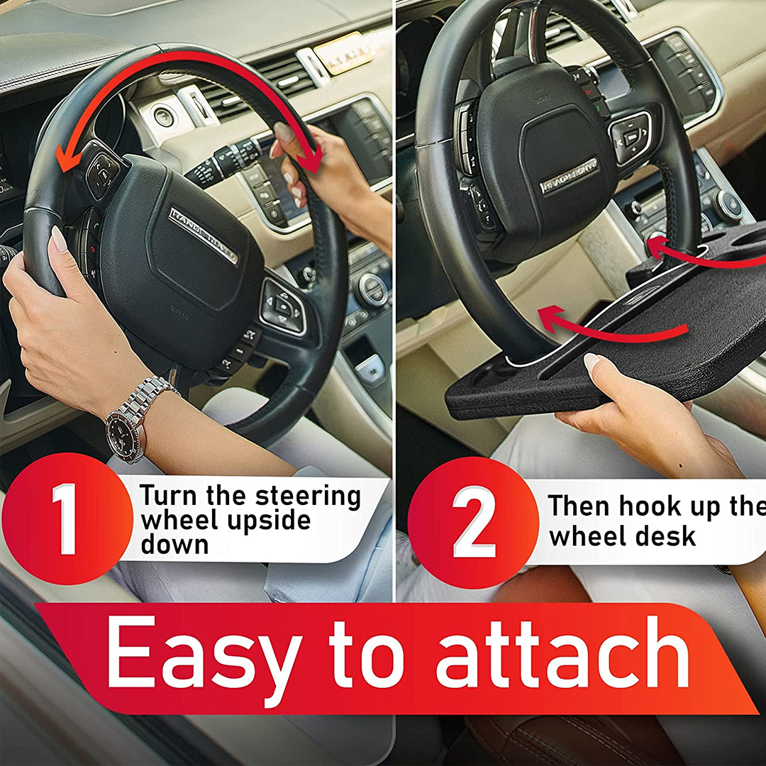 Car Steering Wheel Tray For Laptop & Food