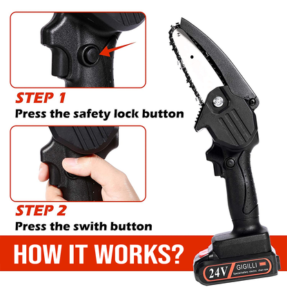 Rechargeable Handheld Mini Battery Powered Chainsaw