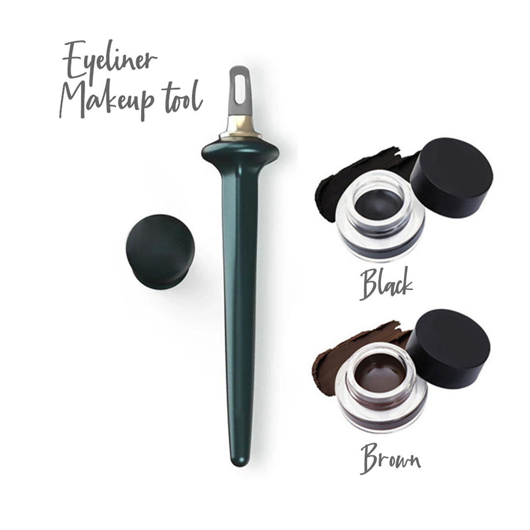 Waterproof Silicone Eyeliner Brush, Non-Smudge Eyeliner Tool for Precise Application