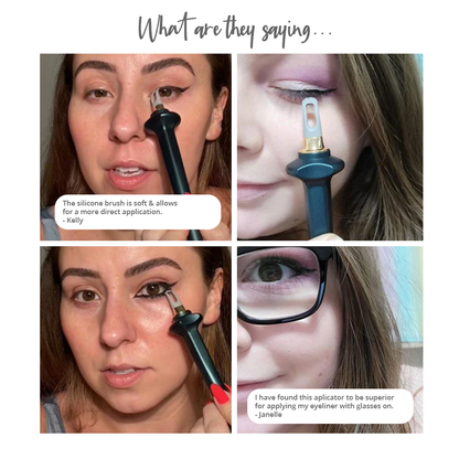 Waterproof Silicone Eyeliner Brush, Non-Smudge Eyeliner Tool for Precise Application