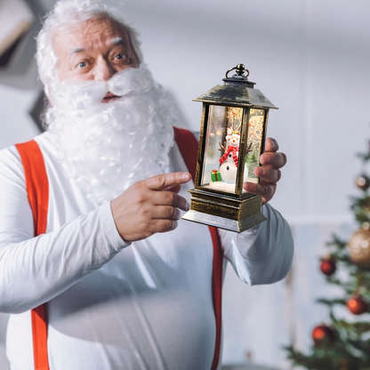 Christmas LED Lantern with Lights - Decorative Flickering Candle Lantern