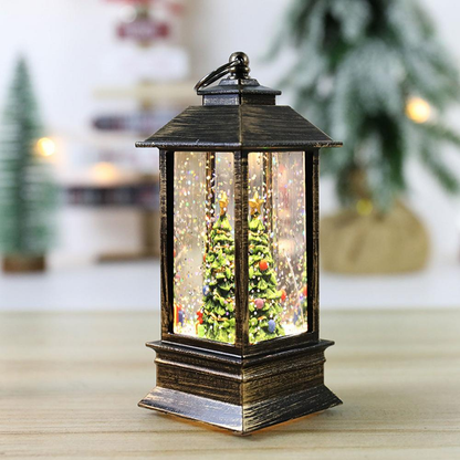 Christmas LED Lantern with Lights - Decorative Flickering Candle Lantern