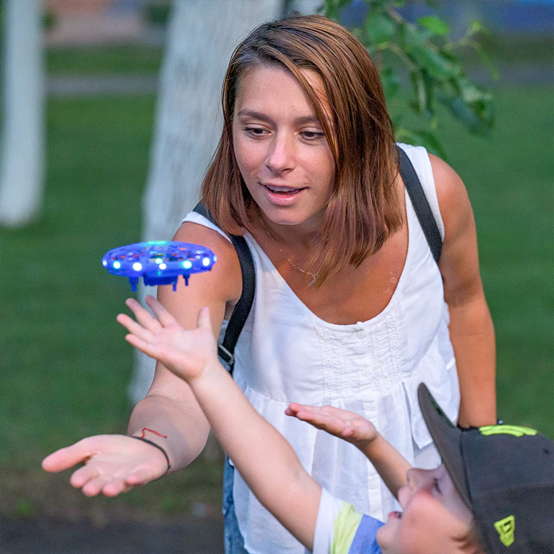 UFO Drone Toy for Kids - Durable & LED Night Flight