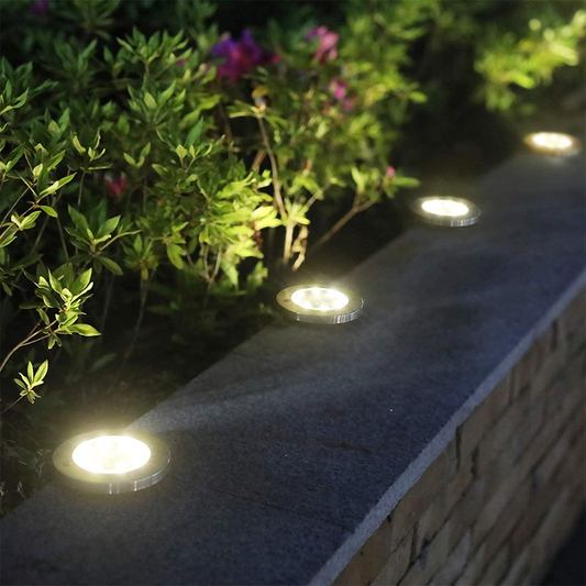 LED Solar In-Ground Pathway Lights - Solar Driveway & Sidewalk Ground Lighting