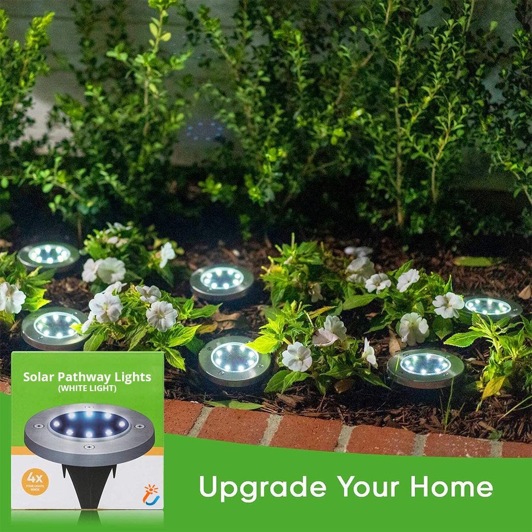 LED Solar In-Ground Pathway Lights - Solar Driveway & Sidewalk Ground Lighting