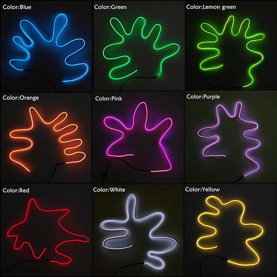 DIY Flexible Multi-Colored Neon Wire LED Lights