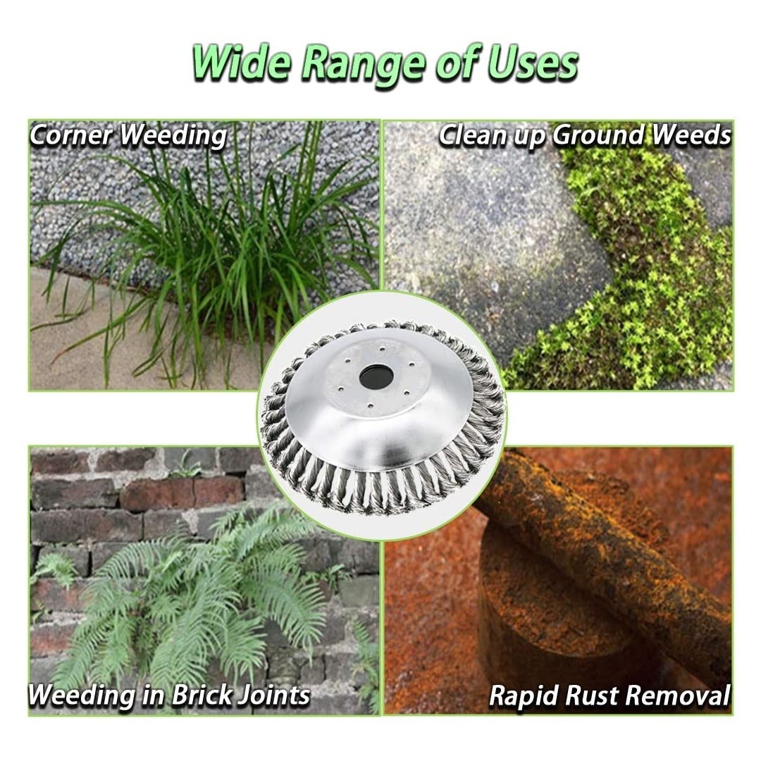 Carbon Steel Weed Brush & Trimmer – Durable Metal Weed Eater for Efficient Garden Maintenance