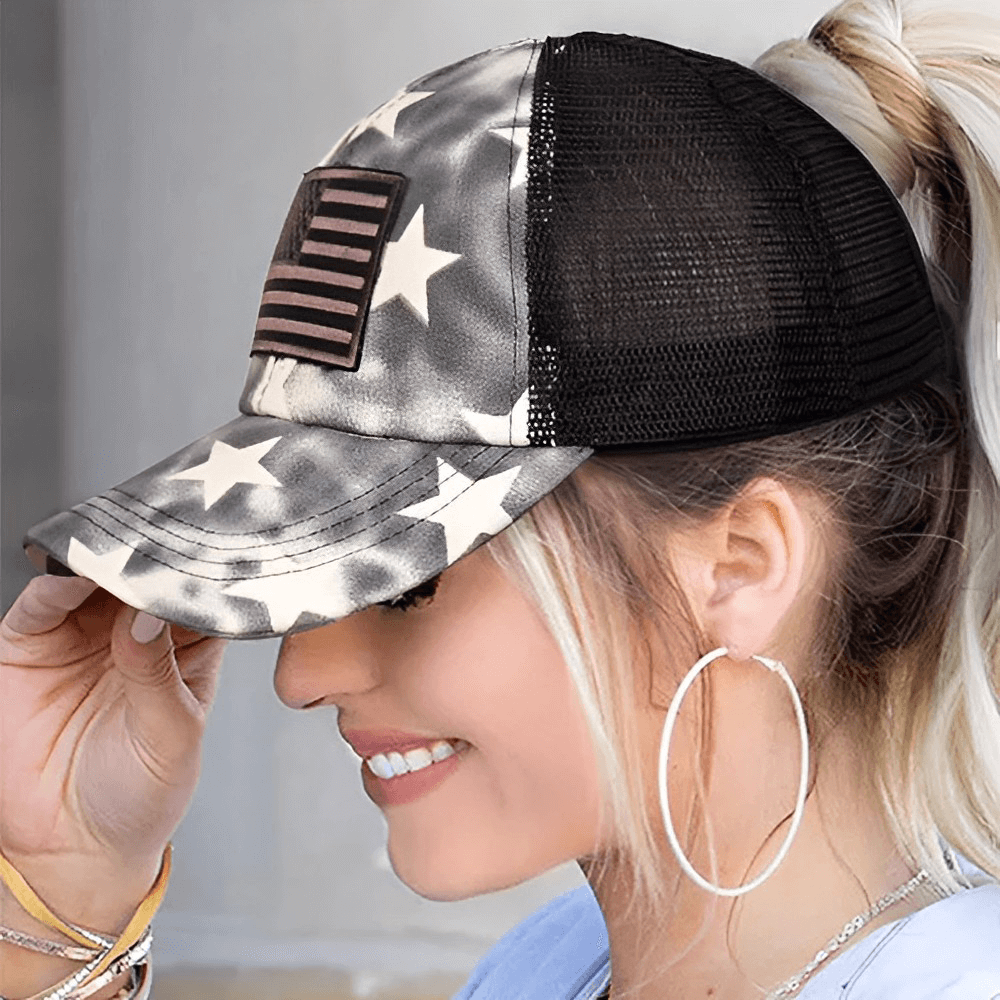 Stylish Women's American Flag Trucker Hat - Perfect Patriotic Gift