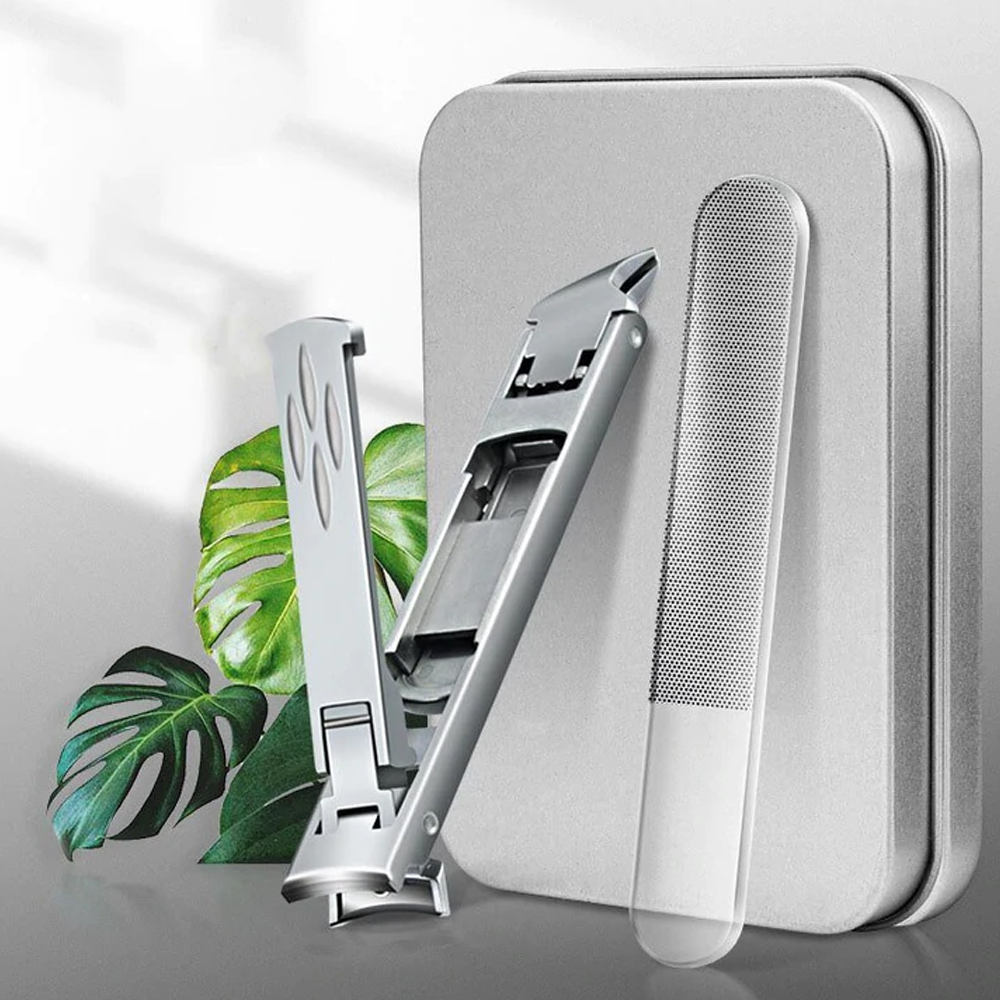 Foldable Double-Ended Nail Clipper Tool – Portable, Anti-Splash, Perfect Gift for Grooming Enthusiasts