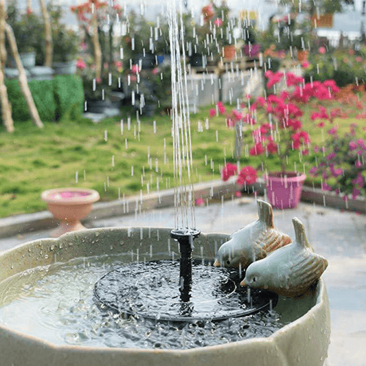 Solar-Powered Bird Fountain Kit - No Setup!