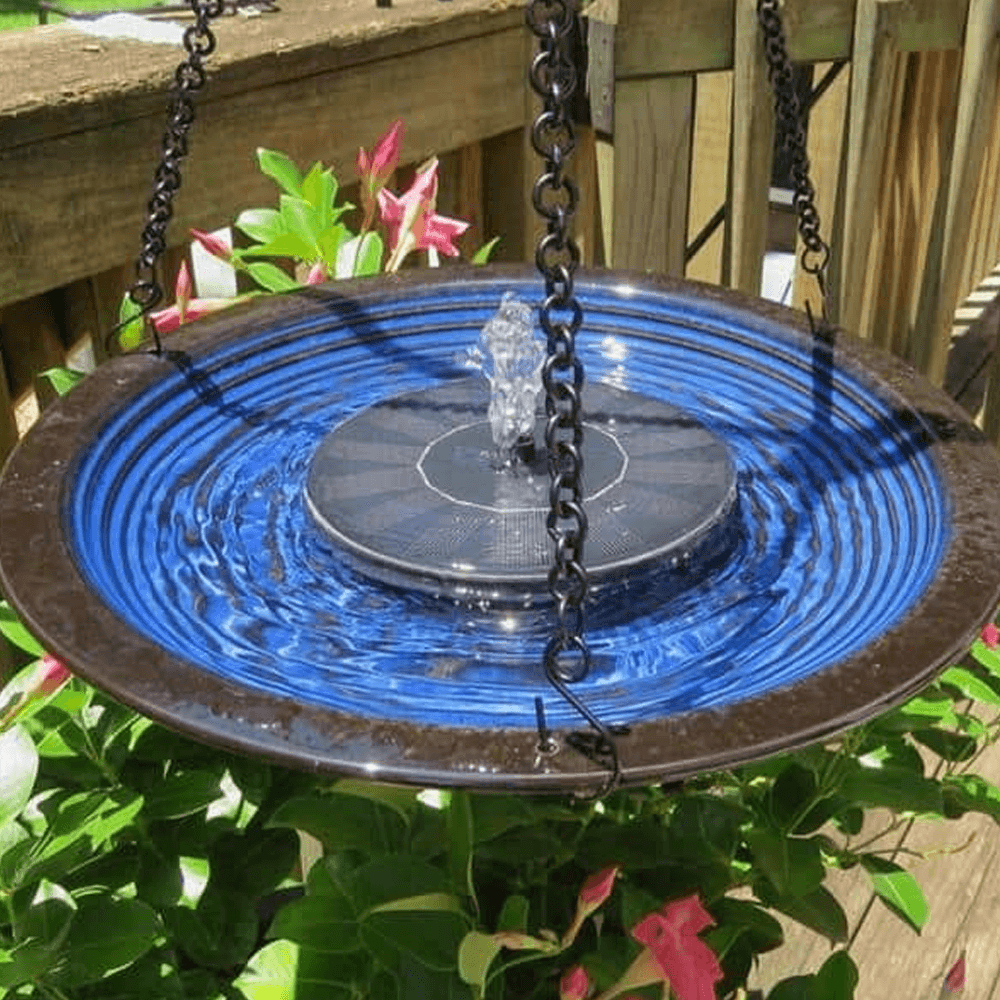 Solar-Powered Bird Fountain Kit - No Setup!