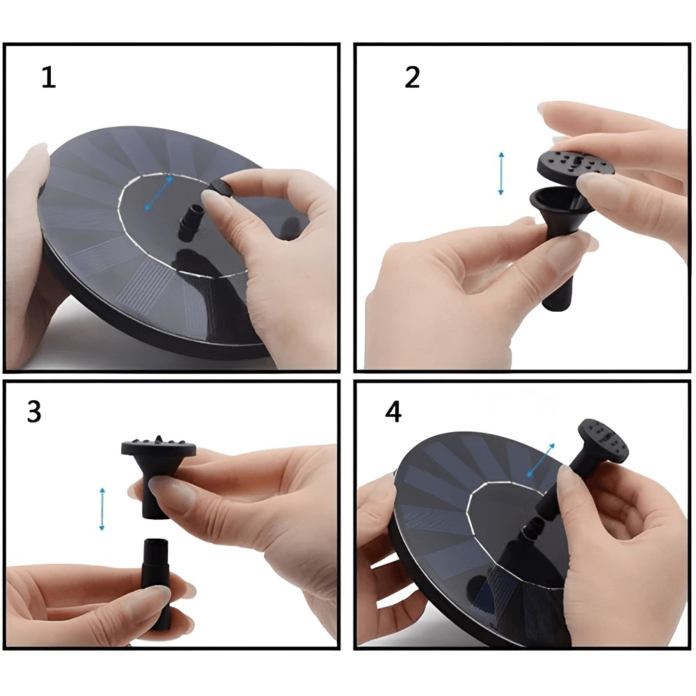 Solar-Powered Bird Fountain Kit - No Setup!