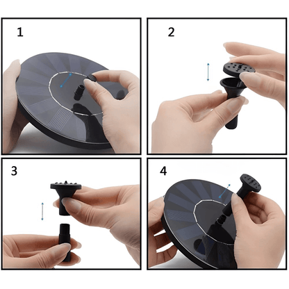 Solar-Powered Bird Fountain Kit - No Setup!