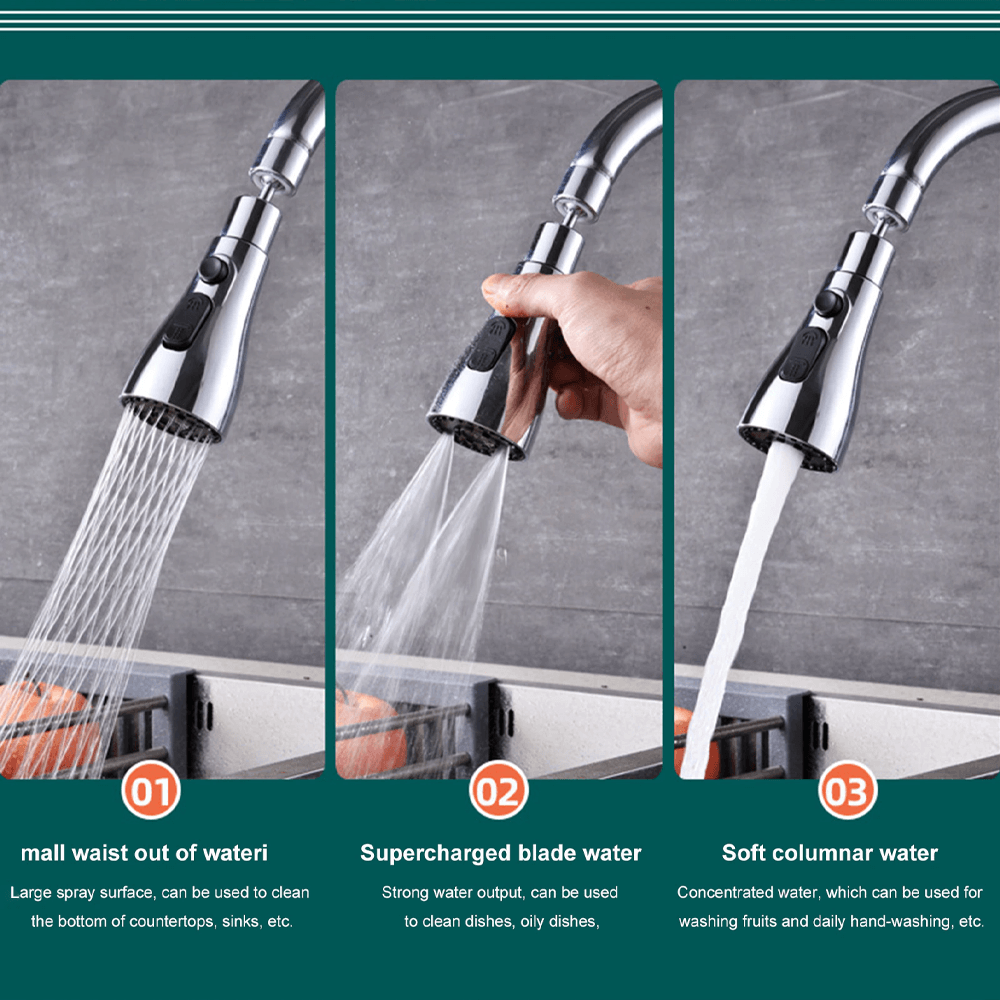 3 Function Kitchen Faucet Spray Head