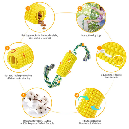 Corn Cob Dog Teeth Cleaning Chew Toy