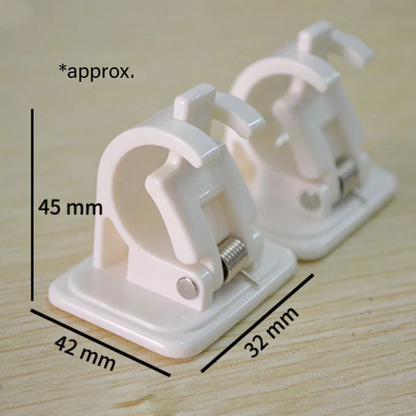 Nail-Free Adjustable Rod Bracket Holders (2 Pieces Set)