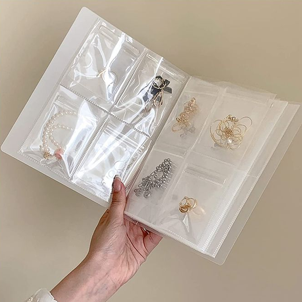 Transparent Jewelry Storage Book Organizer – Spacious & Portable Jewelry Book Set