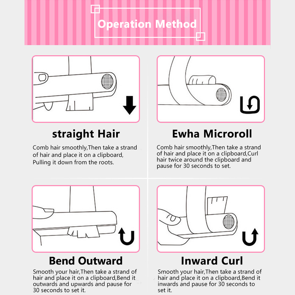 Salon Style Hair Straightener & Hair Curler 2 In 1 for Fast Smooth Curls & Sleek Hair