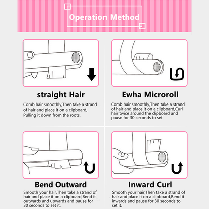 Salon Style Hair Straightener & Hair Curler 2 In 1 for Fast Smooth Curls & Sleek Hair