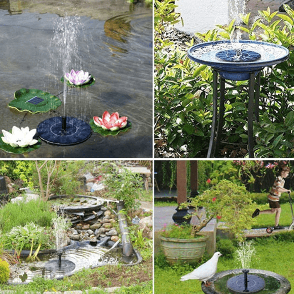 Solar Powered Bird Bath Fountain