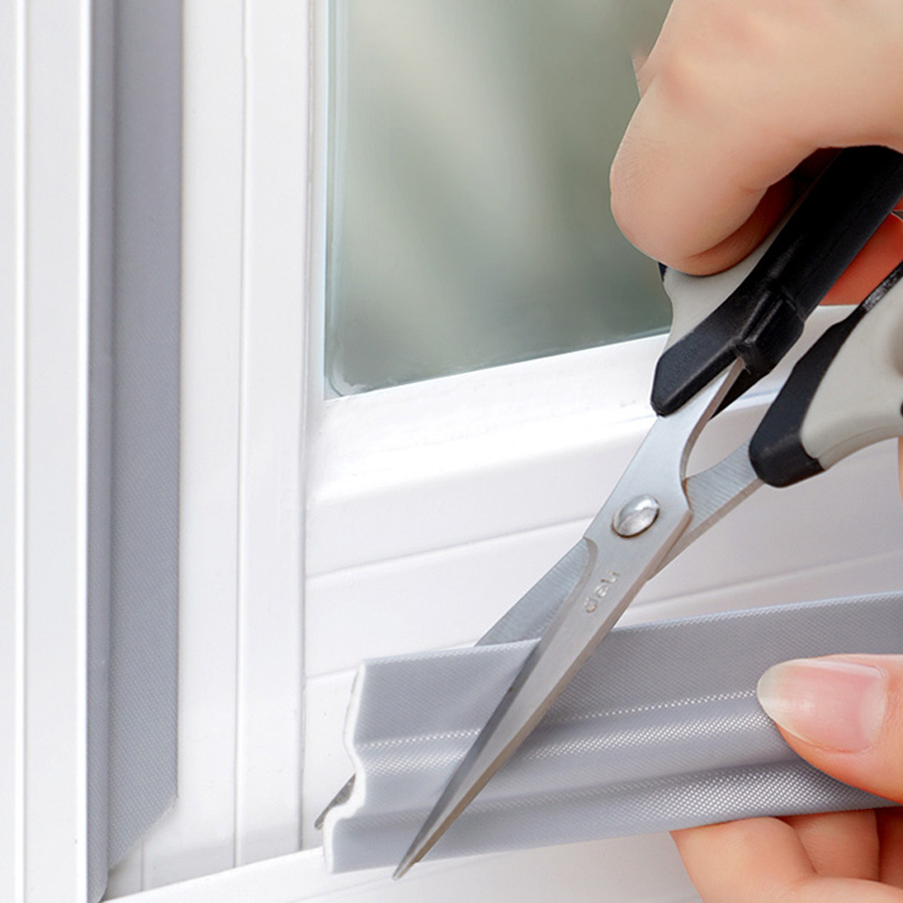 Self Adhesive Window Gap Sealing Strip Windproof Soundproof Foam Sliding Door Bottom Seal Tape Guard Sealer Dust Stopper