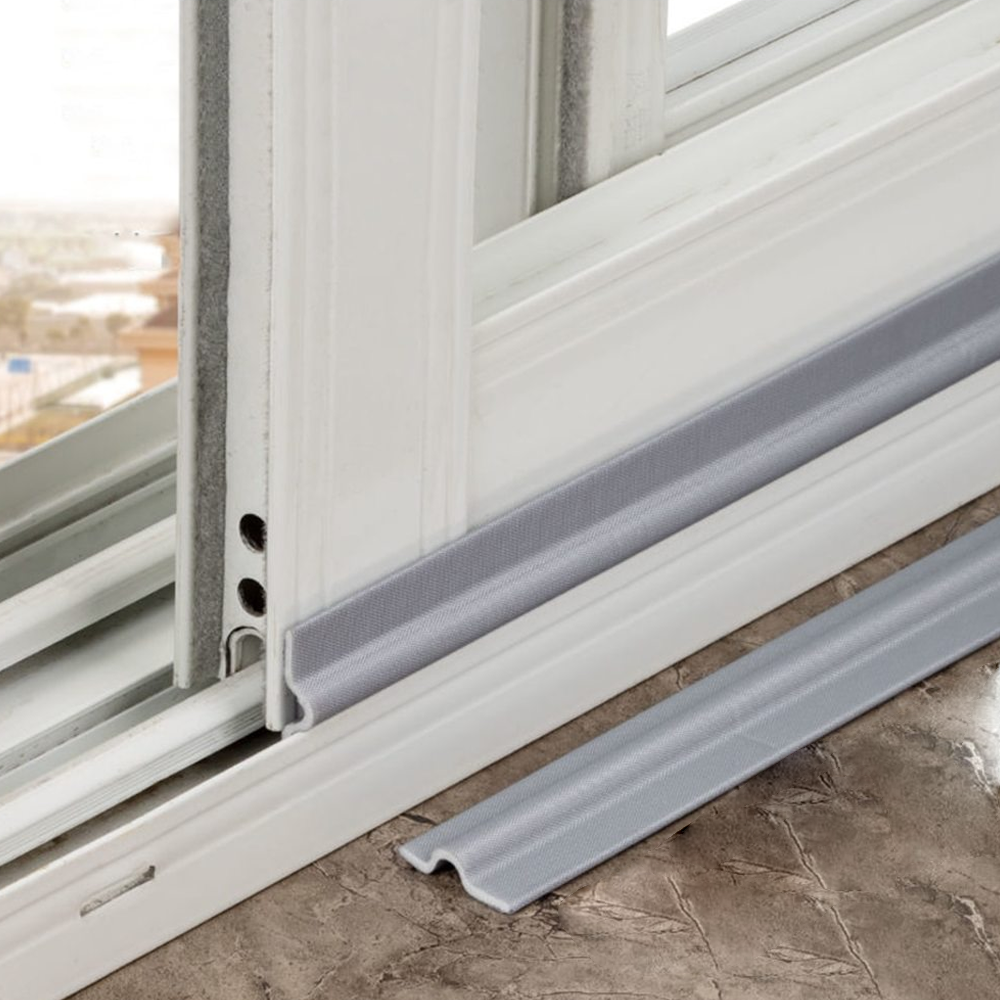 Self Adhesive Window Gap Sealing Strip Windproof Soundproof Foam Sliding Door Bottom Seal Tape Guard Sealer Dust Stopper