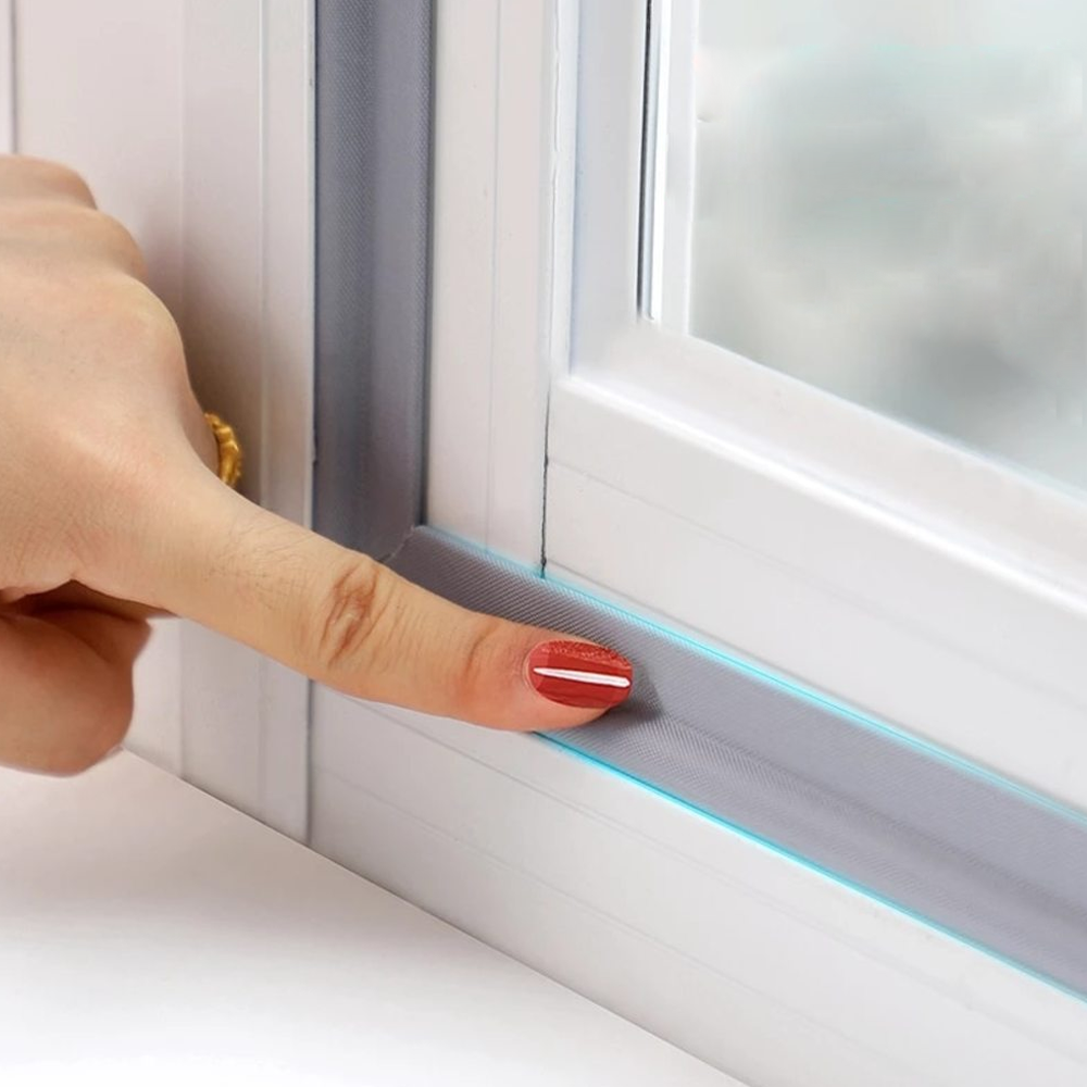 Self Adhesive Window Gap Sealing Strip Windproof Soundproof Foam Sliding Door Bottom Seal Tape Guard Sealer Dust Stopper