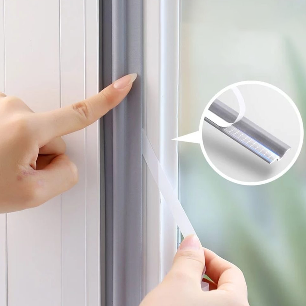 Self Adhesive Window Gap Sealing Strip Windproof Soundproof Foam Sliding Door Bottom Seal Tape Guard Sealer Dust Stopper
