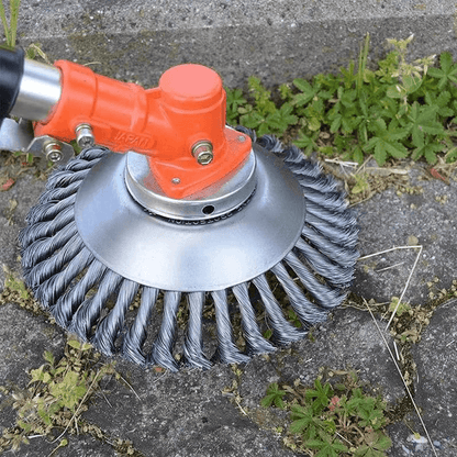 Unbreakable Wired Trimmer Blade - Round Edge Grass Trimmer with Blades for Weed Removal, Gifts for Gardeners