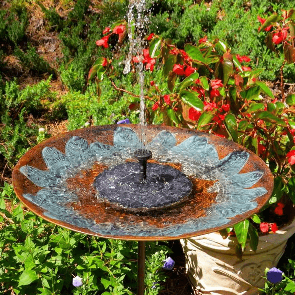 Solar Fountain For Bird Bath