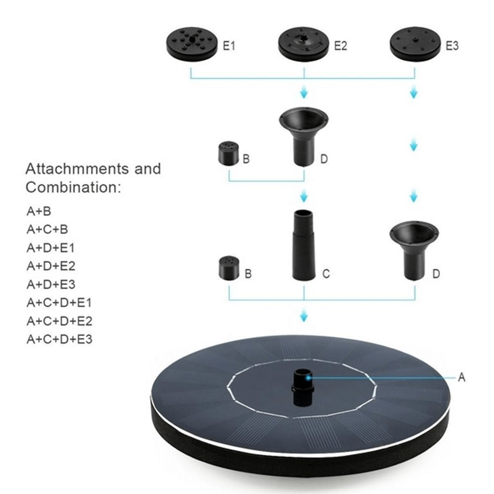 Solar Fountain For Bird Bath