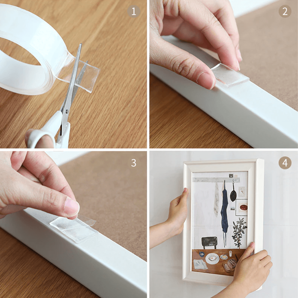 Nano Double Tape Transparent-Sided Tape Reusable Waterproof