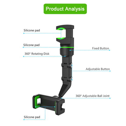Rear View Mirror Phone Holder