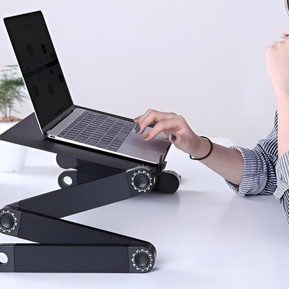 Adjustable Laptop Stand for Desk, Stand Up Desk for Laptop with 360° Rotating Legs, Notebook Laptop Riser for Desk