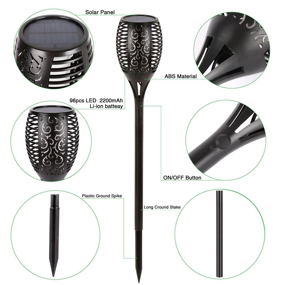 Flickering Flame Solar Lights