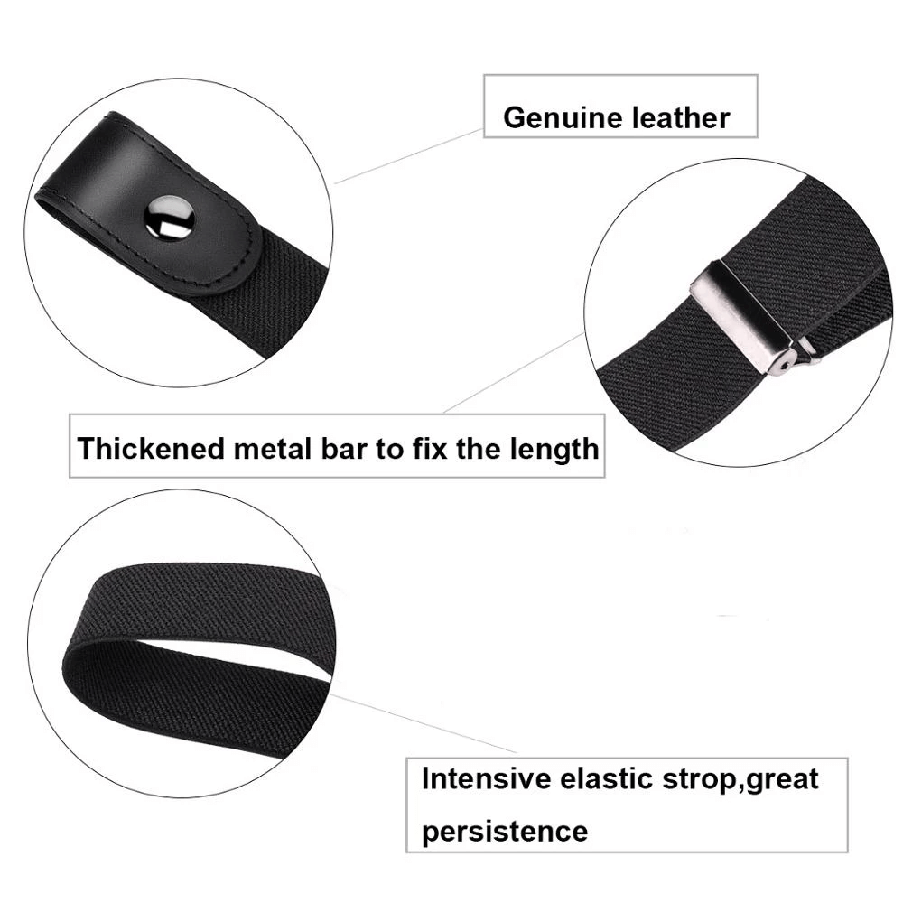 Buckle-Free Invisible Elastic Waist Belts