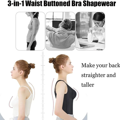 3 In 1 Waist Buttoned Bra - Best Posture Correcting & Slimming Gift