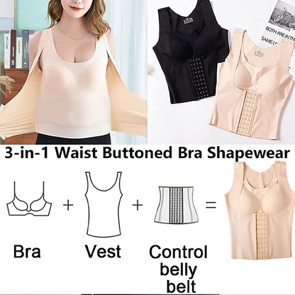 3 In 1 Waist Buttoned Bra - Best Posture Correcting & Slimming Gift