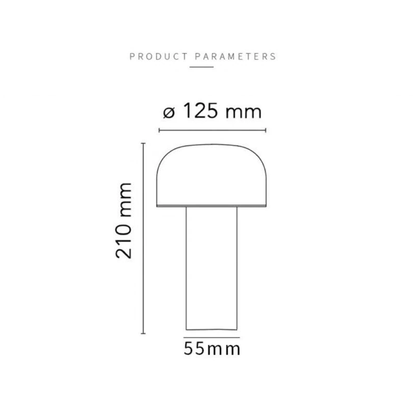 LED Creative Mushroom Rechargeable Table Lamp